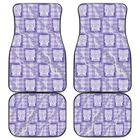 Aloha Hawaii Tiki Palaka Motifs Car Mats Honohono Lei Purple Elegant Vibes LT14 - Polynesian Pride