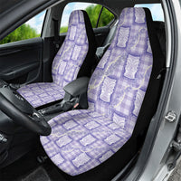 Aloha Hawaii Tiki Palaka Motifs Car Seat Cover Honohono Lei Purple Elegant Vibes LT14 - Polynesian Pride