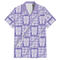 Aloha Hawaii Tiki Palaka Motifs Hawaiian Shirt Honohono Lei Purple Elegant Vibes LT14 Purple - Polynesian Pride