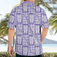 Aloha Hawaii Tiki Palaka Motifs Hawaiian Shirt Honohono Lei Purple Elegant Vibes LT14 - Polynesian Pride