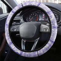Aloha Hawaii Tiki Palaka Motifs Steering Wheel Cover Honohono Lei Purple Elegant Vibes LT14 - Polynesian Pride