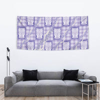 Aloha Hawaii Tiki Palaka Motifs Tapestry Honohono Lei Purple Elegant Vibes LT14 - Polynesian Pride