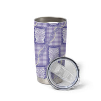 Aloha Hawaii Tiki Palaka Motifs Tumbler Cup Honohono Lei Purple Elegant Vibes LT14 - Polynesian Pride