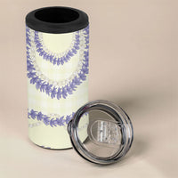 Hawaii Honohono Palaka Motifs 4 in 1 Can Cooler Tumbler Hawaiian Orchid Lei LT14 - Polynesian Pride