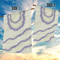 Hawaii Honohono Palaka Motifs Garden Flag Hawaiian Orchid Lei