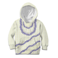Hawaii Honohono Palaka Motifs Kid Hoodie Hawaiian Orchid Lei LT14 Hoodie Cream - Polynesian Pride