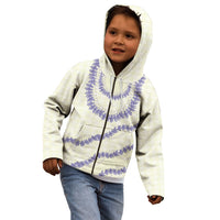 Hawaii Honohono Palaka Motifs Kid Hoodie Hawaiian Orchid Lei LT14 - Polynesian Pride