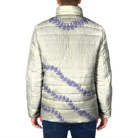 Hawaii Honohono Palaka Motifs Padded Jacket Hawaiian Orchid Lei