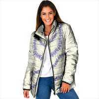 Hawaii Honohono Palaka Motifs Padded Jacket Hawaiian Orchid Lei