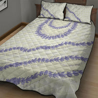 Hawaii Honohono Palaka Motifs Quilt Bed Set Hawaiian Orchid Lei