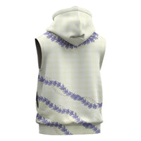 Hawaii Honohono Palaka Motifs Sleeveless Zip Hoodie Hawaiian Orchid Lei LT14 - Polynesian Pride