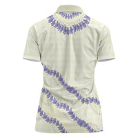 Hawaii Honohono Palaka Motifs Women Polo Shirt Hawaiian Orchid Lei LT14 - Polynesian Pride