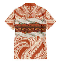 Aloha Hawaii Mikioi Lei Family Matching Mermaid Dress and Hawaiian Shirt Beige Tropical Flower Pattern LT14 - Polynesian Pride