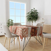 Aloha Hawaii Mikioi Lei Tablecloth Beige Tropical Flower Pattern - Polynesian Pride