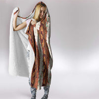 Aloha Hawaii Mikioi Lei Hooded Blanket Cattail Red Tropical Flower Pattern - Polynesian Pride