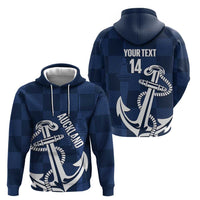 New Zealand Auckland Football Custom Hoodie Navy Blue City Anchor Sky Tower Symbol LT14 - Polynesian Pride