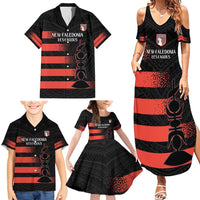 Custom New Caledonia Football Family Matching Summer Maxi Dress and Hawaiian Shirt Allez Les Cagous Polynesian Pattern LT14 - Polynesian Pride