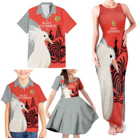Custom Nouvelle-Caledonie Football Family Matching Tank Maxi Dress and Hawaiian Shirt Allez Les Cagous Simple Style LT14 - Polynesian Pride