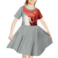 Custom Nouvelle-Caledonie Football Kid Short Sleeve Dress Allez Les Cagous Simple Style LT14 - Polynesian Pride