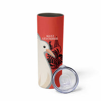 Custom Nouvelle-Caledonie Football Skinny Tumbler Allez Les Cagous Simple Style LT14 - Polynesian Pride