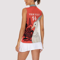 Custom Nouvelle-Caledonie Football Women Sleeveless Polo Shirt Allez Les Cagous Simple Style LT14 - Polynesian Pride