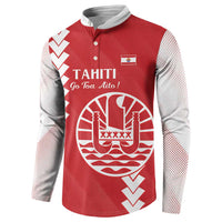 Custom Tahiti Football Button Sweatshirt Go Toa Aito LT14 - Polynesian Pride