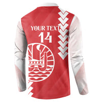 Custom Tahiti Football Button Sweatshirt Go Toa Aito LT14 - Polynesian Pride