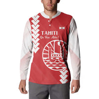 Custom Tahiti Football Button Sweatshirt Go Toa Aito LT14 - Polynesian Pride