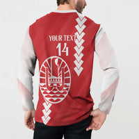Custom Tahiti Football Button Sweatshirt Go Toa Aito LT14 - Polynesian Pride