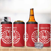 Custom Tahiti Football 4 in 1 Can Cooler Tumbler Go Toa Aito LT14 - Polynesian Pride