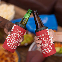Custom Tahiti Football 4 in 1 Can Cooler Tumbler Go Toa Aito LT14 - Polynesian Pride