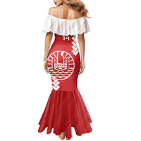 Custom Tahiti Football Family Matching Mermaid Dress and Hawaiian Shirt Go Toa Aito LT14 - Polynesian Pride