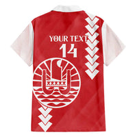 Custom Tahiti Football Family Matching Off The Shoulder Long Sleeve Dress and Hawaiian Shirt Go Toa Aito LT14 - Polynesian Pride