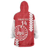 Custom Tahiti Football Wearable Blanket Hoodie Go Toa Aito LT14 - Polynesian Pride