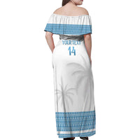 Custom Fiji Tapa Football Family Matching Off Shoulder Maxi Dress and Hawaiian Shirt Go Bula Boy! LT14 - Polynesian Pride