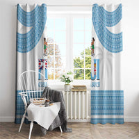 Custom Fiji Tapa Football Window Curtain Go Bula Boy!