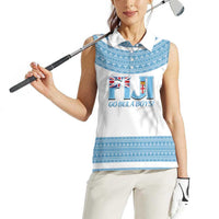 Custom Fiji Tapa Football Women Sleeveless Polo Shirt Go Bula Boy! LT14 - Polynesian Pride