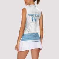 Custom Fiji Tapa Football Women Sleeveless Polo Shirt Go Bula Boy! LT14 - Polynesian Pride