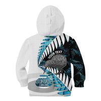 New Zealand Silver Fern Curling Personalised Kid Hoodie Aotearoa Kiwi Ponga Paua Shell Version LT14 - Polynesian Pride