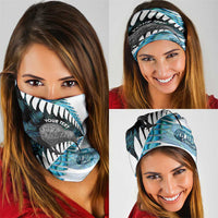 New Zealand Silver Fern Curling Personalised Neck Gaiter Aotearoa Kiwi Ponga Paua Shell Version - Polynesian Pride