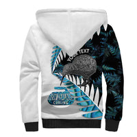New Zealand Silver Fern Curling Personalised Sherpa Hoodie Aotearoa Kiwi Ponga Paua Shell Version LT14 - Polynesian Pride