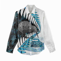 New Zealand Silver Fern Curling Personalised Women Casual Shirt Aotearoa Kiwi Ponga Paua Shell Version LT14 - Polynesian Pride