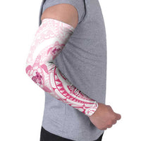 Pink White Polynesia Floral Sea Turtle Arm Sleeves - Polynesian Pride