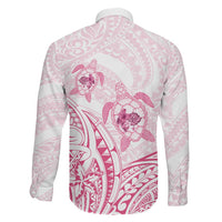 Pink White Polynesia Floral Sea Turtle Family Matching Mermaid Dress and Hawaiian Shirt LT14 - Polynesian Pride