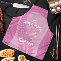Custom New Zealand Silver Fern Rugby 2025 Apron All Black Aotearoa Maori Pink LT14 Pink - Polynesian Pride