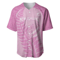 Custom New Zealand Silver Fern Rugby 2025 Baseball Jersey All Black Aotearoa Maori Pink LT14 Pink - Polynesian Pride