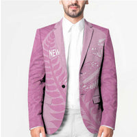 Custom New Zealand Silver Fern Rugby 2025 Blazer All Black Aotearoa Maori Pink LT14 - Polynesian Pride