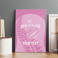 Custom New Zealand Silver Fern Rugby 2025 Canvas Wall Art All Black Aotearoa Maori Pink LT14 - Polynesian Pride