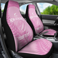 Custom New Zealand Silver Fern Rugby 2025 Car Seat Cover All Black Aotearoa Maori Pink LT14 - Polynesian Pride