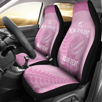 Custom New Zealand Silver Fern Rugby 2025 Car Seat Cover All Black Aotearoa Maori Pink LT14 - Polynesian Pride